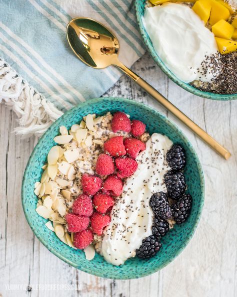 Gina Livy Recipes, The Best Overnight Oats, Gina Livy, Basic Overnight Oats Recipe, Best Overnight Oats, Yogurt Breakfast Bowl, Best Overnight Oats Recipe, Egg Bites Recipe, Food Plan