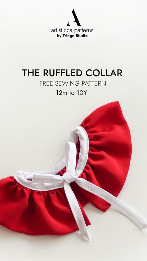 This versatile collar adds a cute and stylish touch to any outfit, whether it’s a dress, blouse, or romper. It was designed with simplicity in mind thus being ideal for sewing beginners. Ruffle Collar Pattern, Sewing Beginners, Collar Sewing, Free Sewing Pattern, Dress Collar, Dress Blouse, Ruffled Collar, Collar Pattern, Ruffle Collar