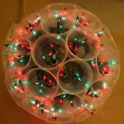 how to make one of these Christmas balls Plastic Cup Christmas Light Ball, Light Balls Christmas, Frugal Christmas, Sparkle Ball, Solo Cup, Handmade Christmas Crafts, Christmas Crafts To Make, Christmas Decorations Diy Outdoor, Cup Crafts