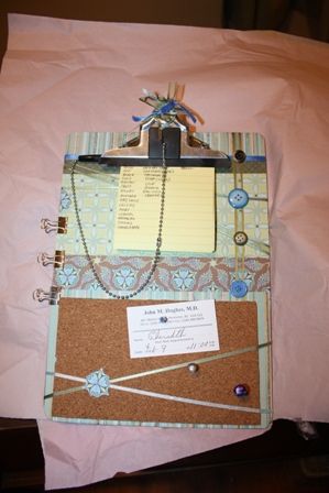 my altered clipboard by Cherith - Cards and Paper Crafts at Splitcoaststampers Clipboard Ideas, Clipboard Crafts, Clipboard Art, Clipboard Decorating, Clip Boards, Mops Crafts, Post It Note Holders, Retreat Gifts, Art & Craft Paper