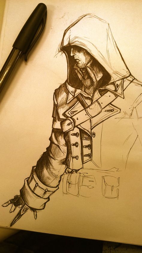 Sketch Assassin's Creed Assassins Drawing, Assassin's Creed Sketch, Assassin's Creed Fan Art, Assassins Creed Sketch, Assassin's Creed Drawing, Assassin Sketch, Assassins Creed Drawing, Assassin's Creed Hidden Blade, Baseball Drawings