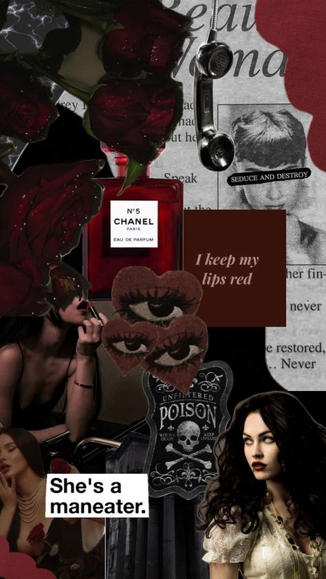 #wallpaper #vibes #darkfeminine #maneater #femmefatale #dark #darkaesthetic #shuffleinspo #shufflefyp Maneater Wallpaper, Eater Wallpaper, Man Eater, Wallpaper Vibes, Wallpaper Aesthetic