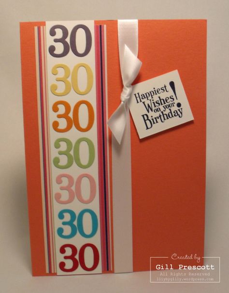 Sarahs bday Bright Personality, Beach Scrapbook, 30th Birthday Cards, Bday Cards, Cricut Cards, Milestone Birthday, Birthday Numbers, Number Cards, Card Making Inspiration