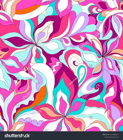 Seamless Motif Abstract Colorful Pattern Illustration Stock Illustration 2270081857 | Shutterstock Pucci Pattern, Flower Pattern Design Prints, Island Flowers, Modest Fits, Flower Pattern Design, Channel Art, Schedule Design, Real Estate Flyers, Color Palette Generator