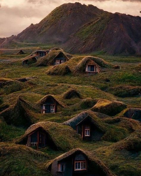 Sod Roof, Earth Sheltered Homes, Hobbit Houses, Architecture Unique, Earth Sheltered, Hobbit House, Earth Homes, Earthship, Green Roof