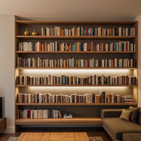 Bookshelf Tall Ceiling, Floor To Ceiling Bookshelf, Bookshelves Ideas, Bedroom Bookshelves, Cozy Home Library, Floor To Ceiling Bookshelves, Bookshelf Ideas, Floating Bookshelves, Bookshelves In Living Room