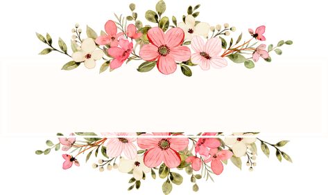 Flower Png Images, Borders Free, Flower Image, Free Thank You Cards, Flower Vector, Vector Background Pattern, Vector Flowers, Floral Border, Flower Images