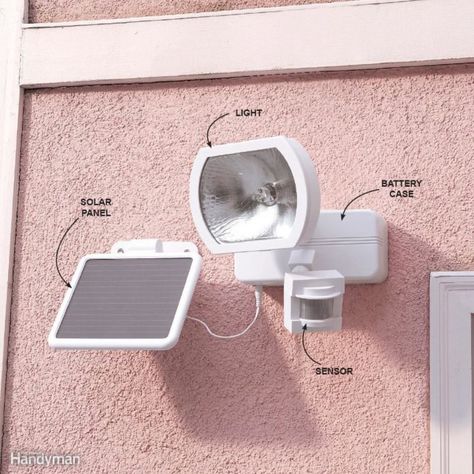 Put Motion Detector Lighting Anywhere Safe Home Security, Home Security Tips, Diy Home Security, Wooden Garage, Wireless Home Security Systems, Wireless Home Security, Security Tips, Home Protection, Security Cameras For Home