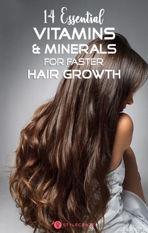 14 Essential Vitamins And Minerals For Faster Hair Growth: When it comes to hair, the three most important nutrients are proteins, vitamins, and minerals. Their intake in proper proportions will ensure fast and healthy hair growth. #hair #haircare #hairgrowth #nutrition Best Hair Vitamins, Hair Growth Pills, Essential Vitamins And Minerals, Faster Hair Growth, Castor Oil For Hair Growth, Biotin Hair, Nail Vitamins, Improve Hair Growth, Hair Supplements