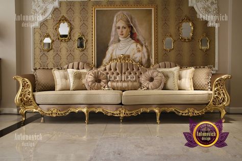 Sofa Dewan, Golden Sofa, Expensive Sofas, French Room, Turkish Living Room, Royal Sofa, Classic Sofa Sets, Victorian Sofa, Luxury Furniture Sofa