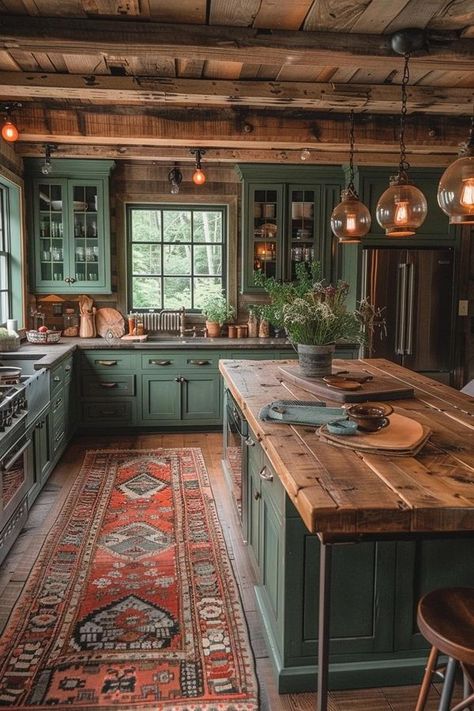 Kitchen Cabinet Inspiration, Cabinet Inspiration, Sage Green Kitchen, Dream Farm, Green Kitchen Cabinets, French Country Kitchens, Casa Country, Farm Cottage, French Country Kitchen