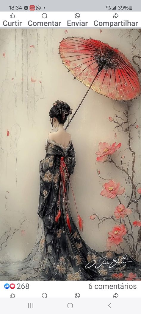 Asian Artwork, Acrylic Art Projects, Geisha Art, Japanese Drawings, Japanese Art Prints, Tapeta Pro Iphone, China Art, The Lotus, Romantic Art