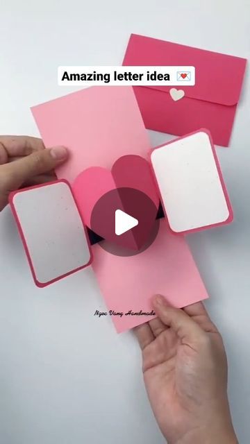 Easy Creative Card Ideas, Letter Card Ideas, Diy Letter Ideas, Cards Diy Easy, Paper Folding Crafts, Letter Ideas, Holiday Design Card, Reels Instagram, Making Greeting Cards