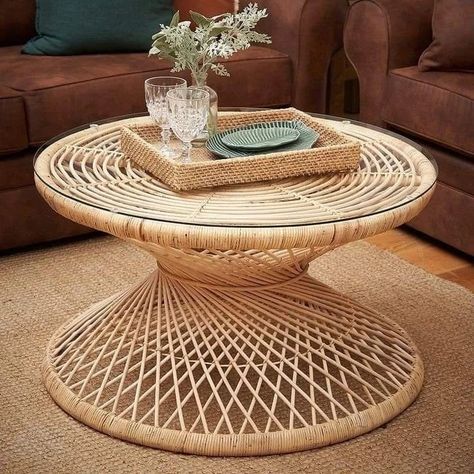 Coffee ☕ table design ideas for home 🏡 . . #centertable #centertables #centertabledesign #centertabledecor #sethiglassplywood #centertablesdesign #coffeetable #coffeetabledecor #coffeetabledesign #coffeetableideas #interior #fypシ゚viralシfypシ゚viralシalシ #explorepost #viralpost #bollywoodmusic #anantambani #bainganbhartarecipe #chinesefood #stockmarkettoday Tropical Furniture, Resort Furniture, Coffee Table With Glass Top, Wooden Canes, Table With Glass Top, Printer Stands, Cane Furniture, Rattan Coffee Table, Rattan Table