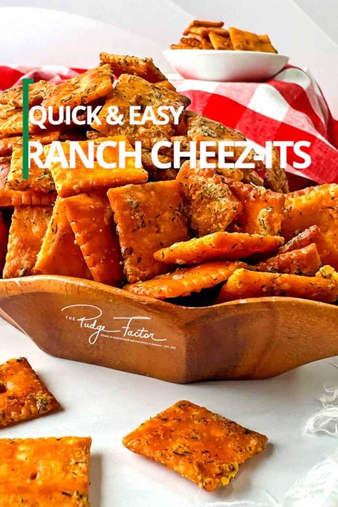 Get ready to take your snack time to a higher level with these addictive Ranch Cheez-Its. This quick and easy recipe transforms the classic Cheez-It crackers you know and love into a flavor-packed treat perfect for after-school snacks, movie nights, game days, or any time munchies. Ranch Cheez It Crackers, Firecracker Cheez Its, Cheezit Recipe, Cheez It Recipe, Cheez Its, Comfy Food, Easy Christmas Candy Recipes, Ranch Recipe, Appetizers For A Crowd