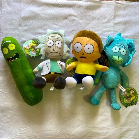 10in+ Rick and Morty Plush Set of 4 Rick And Morty Figures, Rick And Morty Stuff, Adult Room Ideas, Rick And Morty Merch, Rick I Morty, Pickle Rick, Chris B, Wubba Lubba Dub Dub, Rick Y Morty