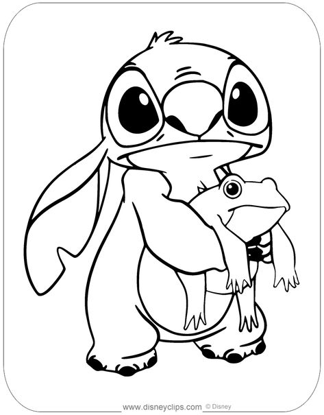 Lilo Y Stitch Dibujo, Lilo I Stitch, Stitch Coloring, Disney Coloring Sheets, Lilo En Stitch, Angel Coloring Pages, Stitch Coloring Pages, Stitch Tattoo, Frog Coloring Pages