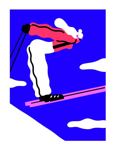 #maryloufaure #jelly #jellylondon #jellyny #skiing #sport #womeninsport #bodypositive #femaleempowerment #olympics Windy Illustration, Ski Mountains, London Illustration, Animation Production, Mountain Illustration, Sport Illustration, Illustration Agency, Artist Interview, Production Company