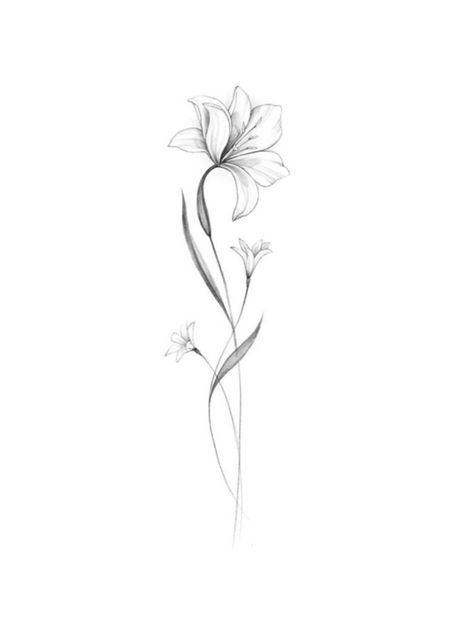 Lillies Tattoo Designs, Dainty Tattoos For Moms, Small Lily Tattoo, Lilly Tattoo Design, Lilly Tattoo, Tattoos For Moms With Kids, Tattoos For Moms, Water Lily Tattoos, Floral Back Tattoos