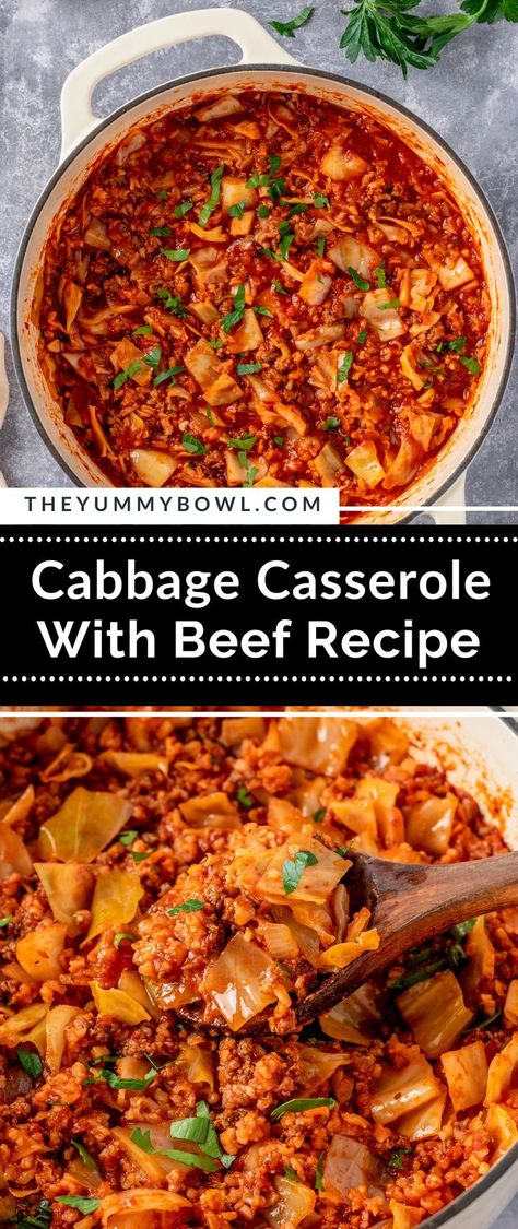 Cabbage Casserole With Beef Casserole With Beef, Cabbage Ground Beef, Deconstructed Cabbage Rolls, Lazy Cabbage Rolls, Cabbage Recipes Healthy, Unstuffed Cabbage Rolls, Cabbage Roll Casserole, Ground Beef And Cabbage, Lazy Man