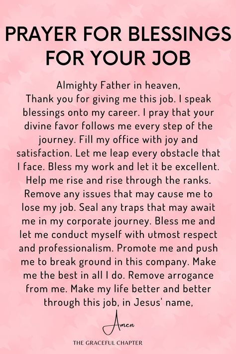 Prayers for blessings for your job Prayers For My Boss, Praying For A New Job, Prayers For Favor At Work, Prayers For Job Security, Prayer For Work Success, Job Prayer, Prayers For Blessings, Prayer For Workplace, Work Prayers