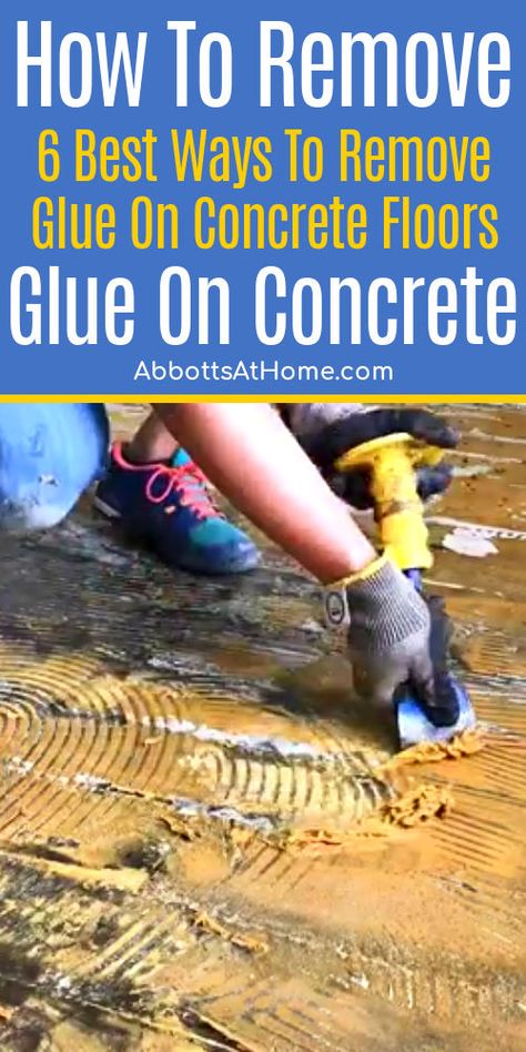 Sanding Concrete Floors, Concrete Floors Bedroom, Cleaning Concrete Floors, How To Remove Adhesive, Carpet Glue, Clean Concrete, Concrete Painting, Painting Front Porch, Tile Removal