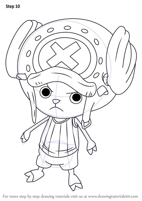 Learn How to Draw Tony Tony Chopper from One Piece (One Piece) Step by Step : Drawing Tutorials Chopper Drawing Easy, Chopper Sketch One Piece, Chopper Drawing One Piece, Tony Tony Chopper Drawing, One Piece Easy Drawing, One Piece Sketch Drawing, Chopper Sketch, One Piece Drawing Ideas, One Piece Drawing Easy