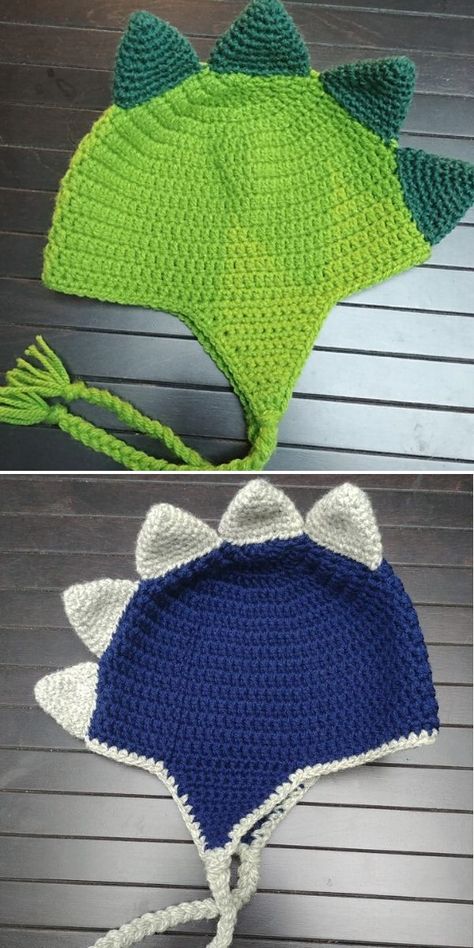 Dino Scarf Crochet, Dino Hat Crochet Pattern Free, Crochet Fun Beanie, Crochet Dinosaur Beanie, Dino Crochet Hat, Fun Crochet Hats Free Pattern, Dino Hat Crochet, Crochet Dino Hat, Funny Crochet Hat Patterns Free