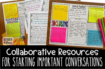 Collaborative Reflections to Start Important Discussions in the Classroom Collaborative Classroom Curriculum, Collaborative Conversations Anchor Chart, Cooperative Group Roles, Student Discourse Strategies, Internet Safety Lessons, Collaborative Learning Strategies, Positive Character Traits, Kindness Challenge, Be Kind Always