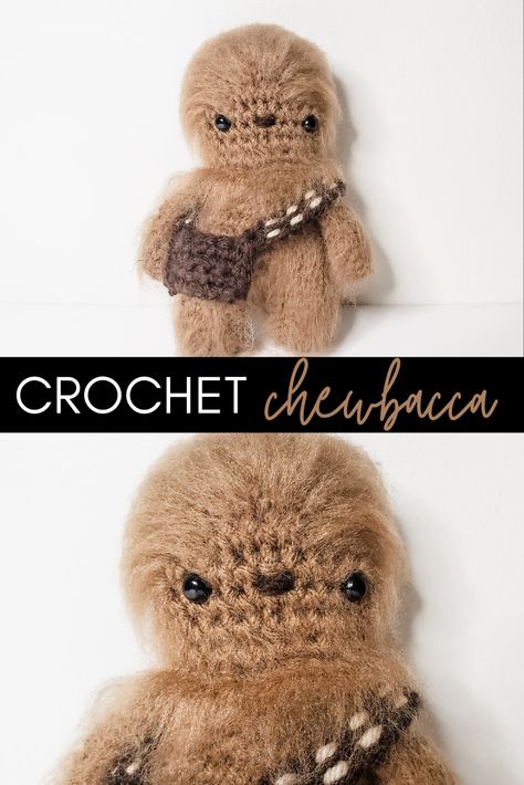 Chewbacca Crochet Pattern, Crochet Starwars Amigurumi, Crochet Star Wars Free Pattern, Crochet Chewbacca, Yoda Crochet Pattern Free, Star Wars Crochet Patterns Free, Starwars Amigurumi, Crochet Starwars, Starwars Crochet