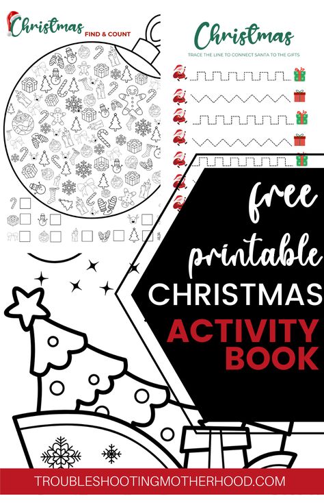 📚 Get your FREE printable kids' activity book for the holiday season! Keep preschoolers engaged and excited during winter with hours of fun and learning. ❄️🎅 #WinterActivities #FreePrintable #PreschoolFun #HolidaySeason Christmas Trivia For Kids, Christmas Maze, Nativity Coloring Pages, Free Christmas Coloring Pages, Christmas Word Search, Christmas Activity Book, Christmas Trivia, Busy Books, Christmas Activity