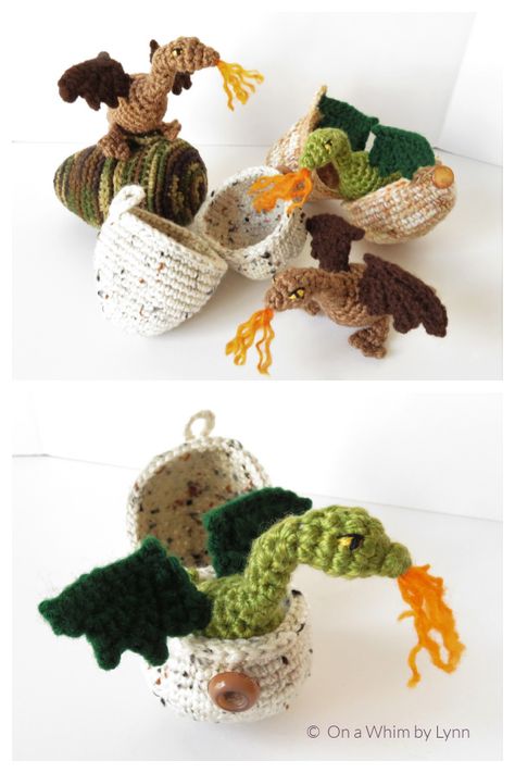 Egg Crochet Pattern, Crochet Dragons, Egg Crochet, Dreamcatcher Crochet, Crochet Dragon Pattern, American Crochet, Tiny Dragon, Crochet Dreamcatcher, Crochet Dinosaur