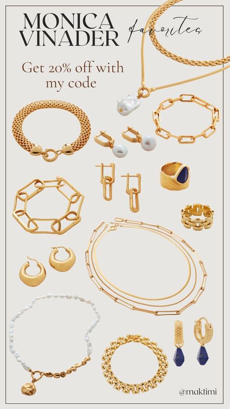 Use my code MVINSIDER20-2E66 to get 20% off on monicavinader.com
Monica Vinader has the best quality gold plated jewellery. If you are looking for unique, high quality fashion jewellery, thats your place. They have chunky necklaces, bracelets, earrings, rings.Jewellery holder, aesthetic jewelry, minimalist jewellery, jewellery storage, jewelry organizer, jewelry box, jewelry photography, trendy necklace, gold necklace, heringbone necklace, minimalist necklace Jewellery Holder Aesthetic, Aesthetic Gold Jewelry, Minimalist Gold Necklace, Jewellery Aesthetic, Aesthetic Gold, Minimalist Necklace Gold, Jewellery Holder, Minimalist Jewellery, Gold Vermeil Jewelry