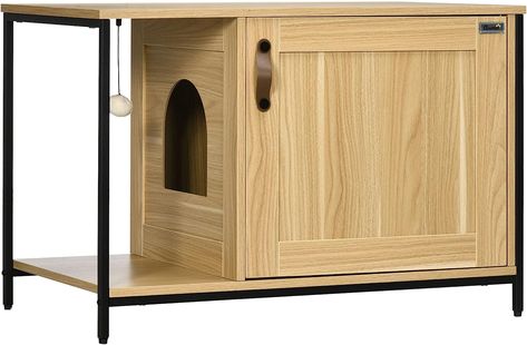 Cat Litter Cabinet, Chat Design, Niche Chat, Cat Litter Tray, Litter Box Enclosure, Cat Litter Box Furniture, Steel Lighting, Hanging Frames, Cat Litter Box