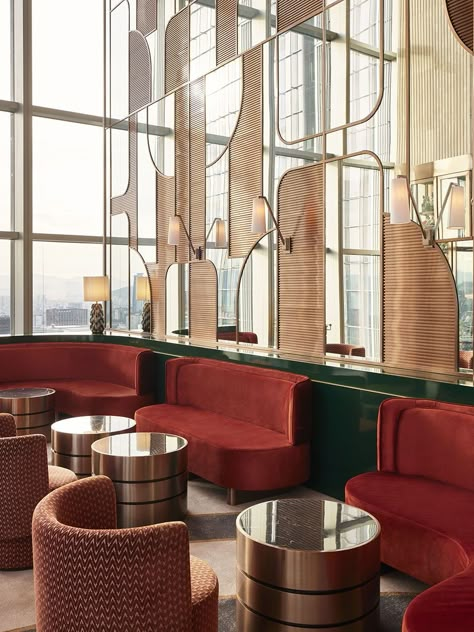 Humbert & Poyet | Projets Art Deco Hotel Lobby, Modern Chinese Restaurant, Gangnam District, Patio Restaurant, Luxury Hotels Lobby, Boutique Hotels Design, Art Deco Hotel, Luxury Collection Hotels, Art Deco Bar