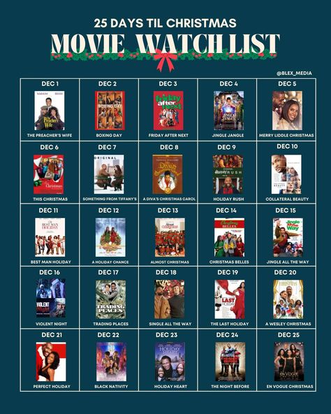 We're counting down to Christmas with 25 holiday movie to watch. These are all oldies but goodies that you should watch at least once during the holiday season. https://blexmedia.com/countdown-to-christmas-25-best-holiday-movies-to-watch-2023/ Cousin Day, Friday After Next, Black Nativity, Netflix Christmas Movies, Best Holiday Movies, Christmas Movies List, Family Christmas Movies, Collateral Beauty, Christmas Watches