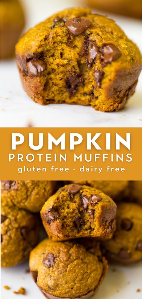 Protein Muffins Gluten Free, Gluten Free Protein Muffins, Pumpkin Protein Muffins, Muffins Gluten Free, Pumpkin Protein, High Protein Desserts, Plats Healthy, Healthy Protein Snacks, Mug Cakes