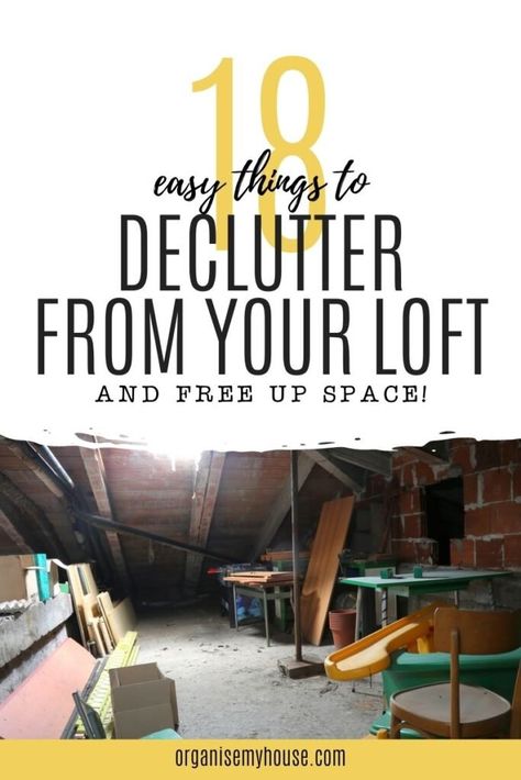 Declutter Basement, Garage Attic Storage, Attic Storage Organization, Attic Storage Solutions, Attic Organization, Things To Declutter, Clean And Organize, Garage Attic, Comforter Storage