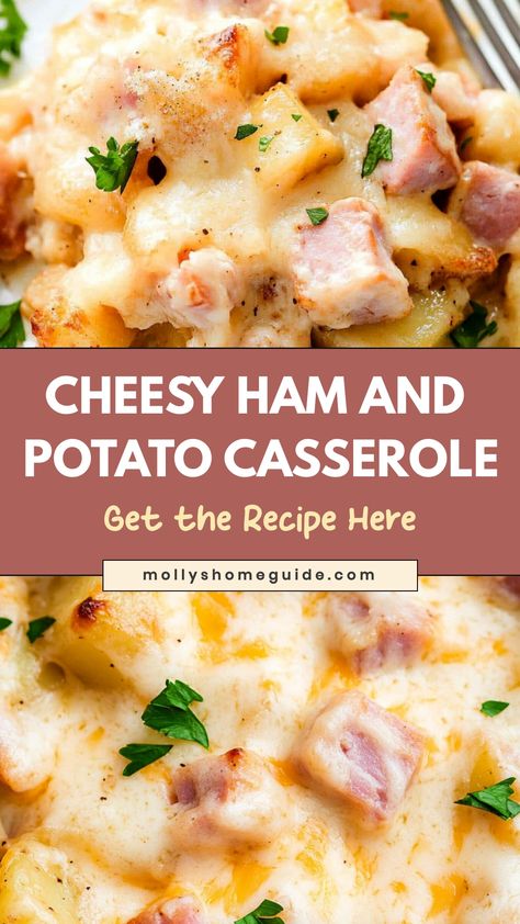 Discover the ultimate comfort food with our delicious ham and potato casserole recipe. This hearty, cheesy dish is perfect for family dinners or holiday gatherings. Easy to make and always a crowd-pleaser, this casserole is sure to become a new favorite in your recipe collection. With layers of tender potatoes, savory ham, and creamy cheese sauce, every bite is pure satisfaction. Ham And Potato Bake Recipe, Ham Potato Green Bean Casserole, Ham And Pea Casserole, Ham Cheese Potato Casserole Crockpot, Ham And Cheese Potato Bake, Ham And Potato Recipes Casseroles, Ham And Potatoes Casserole Recipes, Ham Cheese Casserole Dinners, Diced Ham Recipes Casseroles