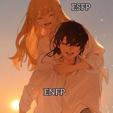 #mbti #type #esfp #enfp Estp Enfp Friendship, Esfp Enfp Relationship, Esfp Girlfriend, Esfp Aesthetic, Enfp Relationships, Mbti Type, Gyaru Makeup, Cute Images For Dp, Best Friend Gifs