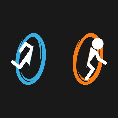 The Portal - Simple - T-Shirt | TeePublic Portal Memes, Portal Logo, Gamer Tattoos, Aperture Science, Portal Design, Portal Game, Wicked Tattoos, Portal 2, Yoga Logo