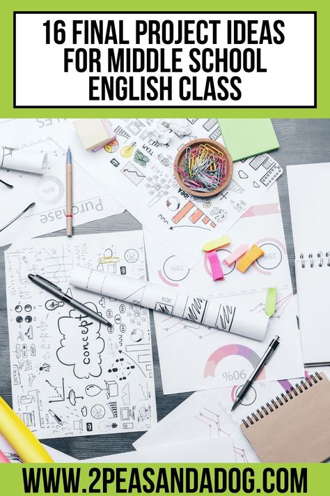 Tired of the same old end of the year activities for middle school language arts? Try these 16 unconventional middle school ELA activities that will challenge your students’ critical and creative thinking. From creating a magazine to designing an interactive exhibit – these creative final project ideas will help you spice things up in your ELA classes! Middle School Ela Projects, Ela Crafts Middle School, Ela Projects Middle School, Finished Early Activities Middle School, Final Project Ideas, Engaging Ela Activities Middle School, Interactive Exhibit, Technology Lesson Plans, Technology Lesson