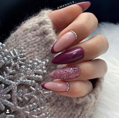 Spring Nails 2023, Dark Pink Nails, Violet Nails, Nails Ombre, Wow Nails, Coral Nails, Nails Cute, Classy Acrylic Nails, Tip Nails