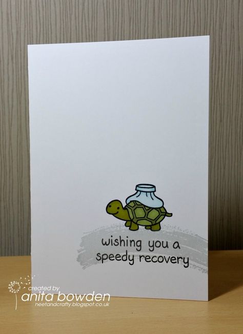 Neet & Crafty: Wishing You a Speedy Recovery Speedy Recovery Cards, Honey Doo Crafts, Recovery Cards, Pink Tuxedo, Best Wishes Card, Speedy Recovery, Craftwork Cards, Hand Painted Card, Miss You Cards