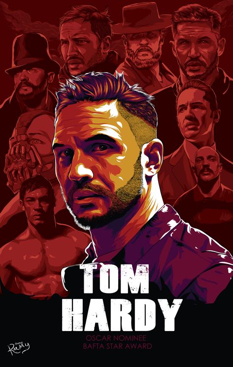 Tom Hardy fan art vector poster Top Hollywood Movies, I Love Beards, Pink Floyd Art, Painted Toms, Dream Husband, Thomas Hardy, Illustration Art Drawing, The Dark Knight, Movie Poster Art