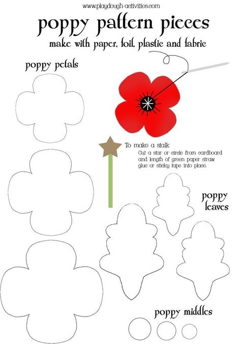 Mar 17, 2019 - This Pin was discovered by angela fraleigh. Discover (and save!) your own Pins on Pinterest Mending Ideas, Poppy Crafts, Memorial Day Poppies, Poppy Craft For Kids, Poppy Template, Felt Poppy, Flower Templates Printable Free, Poppy Tutorial, Paper Poppies