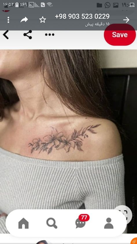 Tattoos For Women Bicep, Upper Shoulder Tattoo, Chest Tattoo Female Upper, Bicep Tattoo Women, Memorial Tattoo Ideas, Chest Tattoo Female, Ribcage Tattoo, Tattoo Female, Beautiful Flower Tattoos