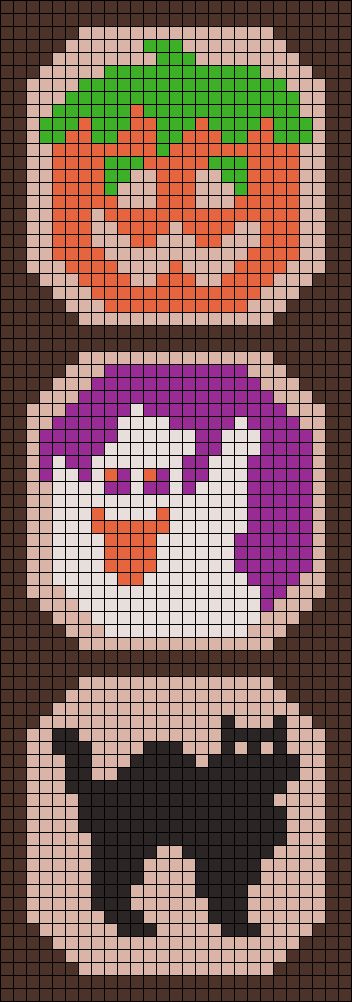 Halloween Cookie Crochet Pattern, Two Color Cross Stitch Pattern, Pixel Crochet Halloween, Marauders Alpha Pattern, Simple Grid Art, Halloween Crochet Pixel Grid, Perler Bead Rave Patterns, Halloween Crochet Grid Patterns, Granny Square Alpha Pattern