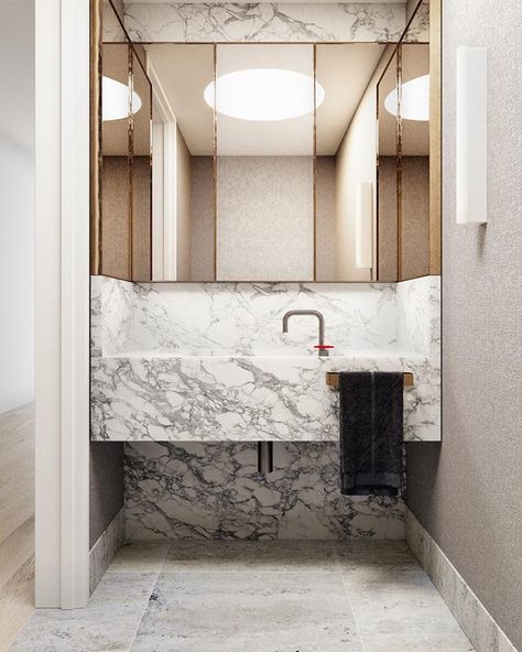 Modernist residences with luxurious interiors by David Flack | Belle Curved Bathroom, Flack Studio, Elsie De Wolfe, Curved Furniture, Modern Renovation, Design Website, Inspired Homes, Magazine Design, Design Furniture