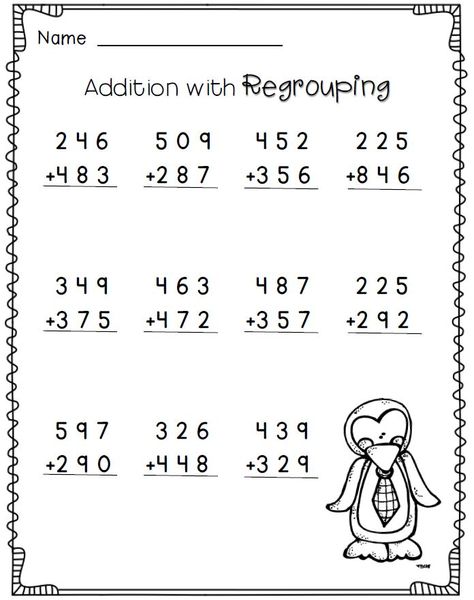 3-digit addition with regrouping--2nd grade math worksheets--FREE Addition Second Grade, Adding And Subtracting With Regrouping, 3digit Addition With Regrouping, 2nd Grade Math Worksheets Free Addition And Subtraction, Maths Grade 3 Activities, Mathematics Worksheets Grade 2, Second Grade Math Worksheets Free, Math For 2nd Grade, Adding With Regrouping